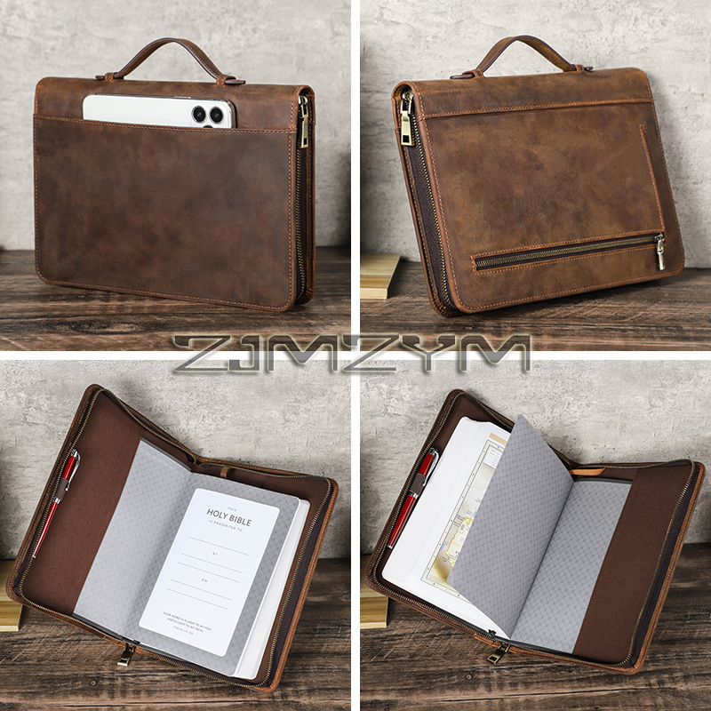 Office Stationery Supply Business - Retro Leather Notebook Cover Case Handmade