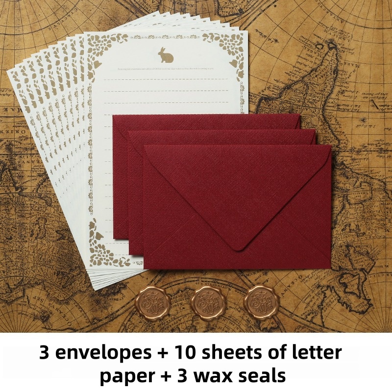 16PCS Vintage Linen Envelopes  - огляд і ціна Wax Seal Stamp Kit