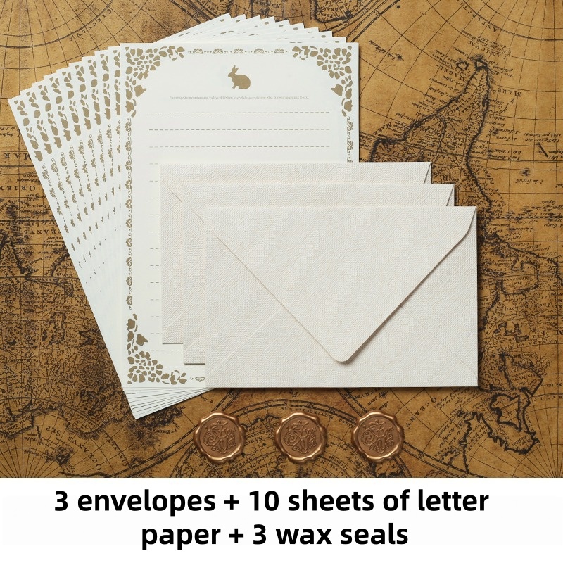 16PCS Vintage Linen Envelopes  - огляд і ціна Wax Seal Stamp Kit