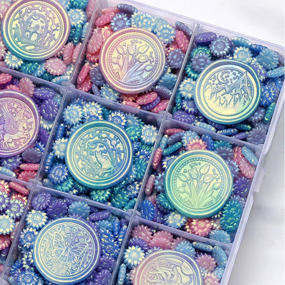 100pcs Mixed Color Glitter Dre - огляд і ціна Wax Seal Stamp Kit