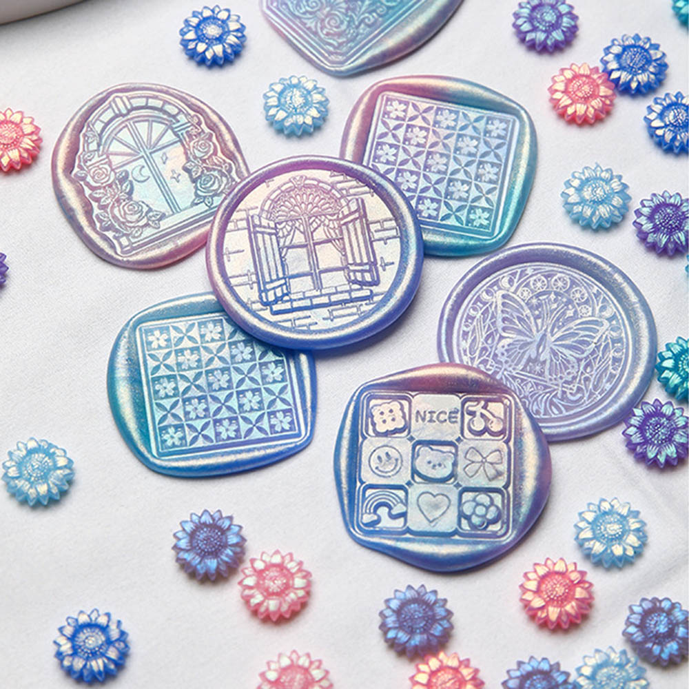 100pcs Mixed Color Glitter Dre - огляд і ціна Wax Seal Stamp Kit