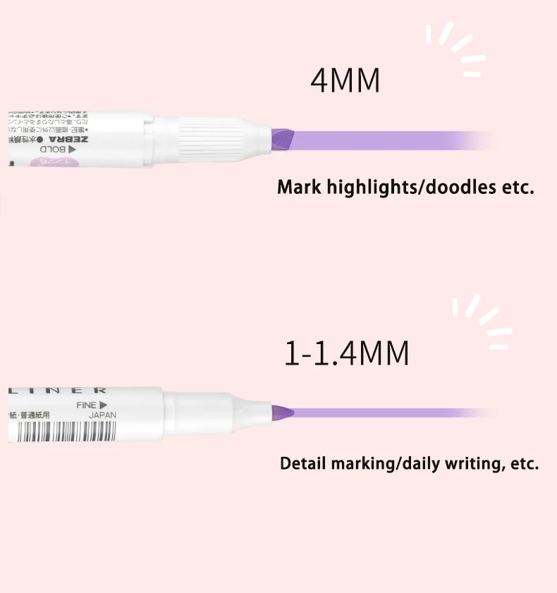 Japan ZEBRA Highlighters Pen s - огляд і ціна Highlighter Set Pastel