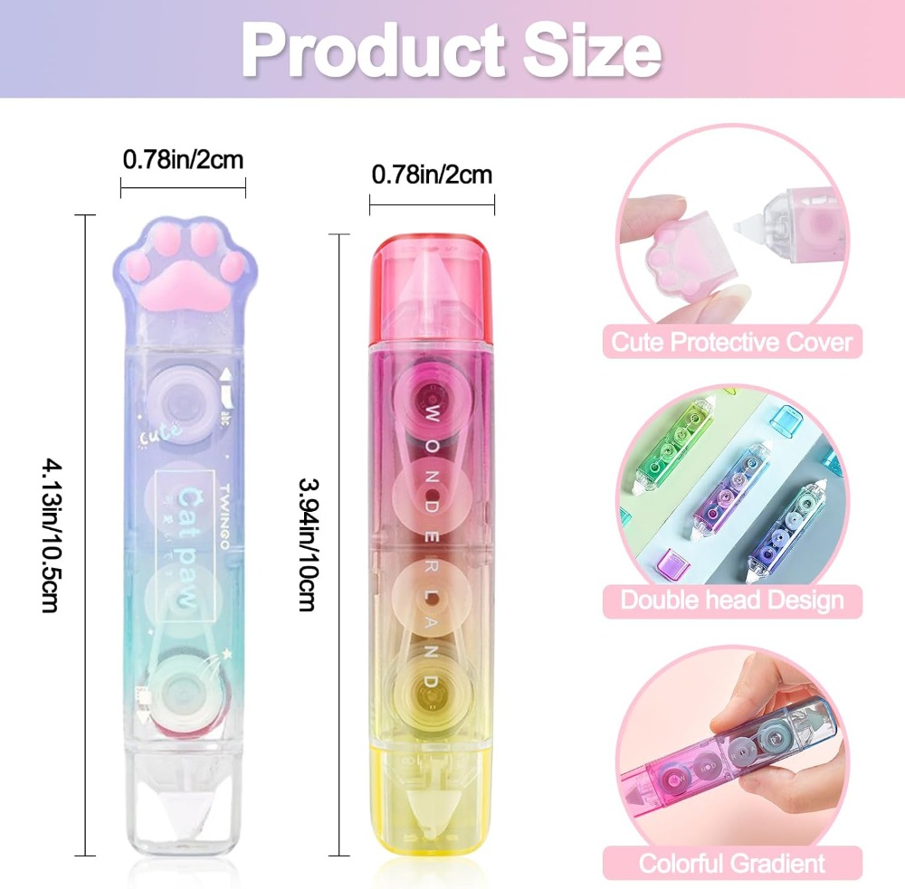 6 Pcs Correction Tape, 2 in 1  - огляд і ціна Correction Tape Roller