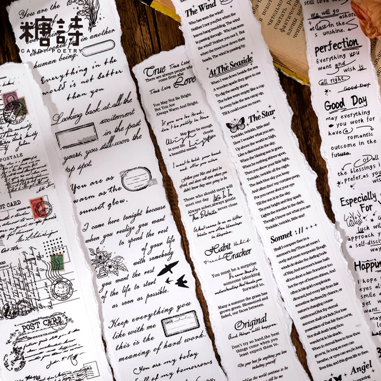 Transparent English Phrase Was - огляд і ціна Washi Tape Set