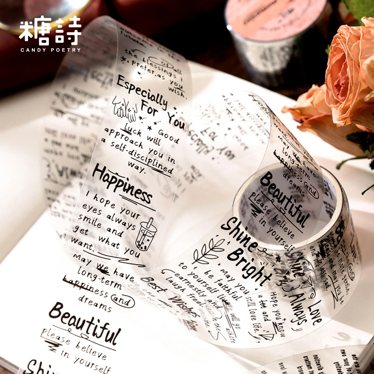 Transparent English Phrase Was - огляд і ціна Washi Tape Set