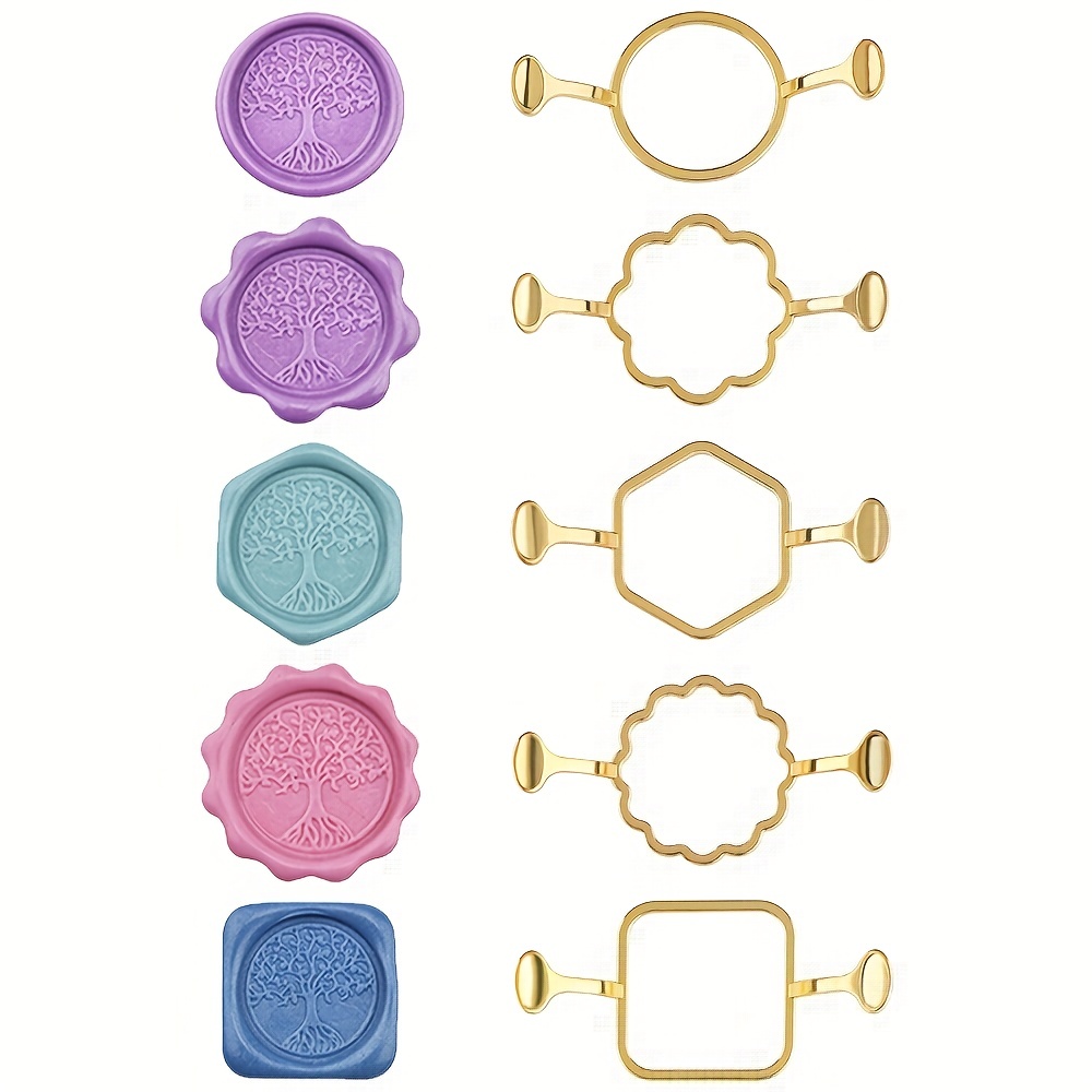 5-Pack Hexagon Square Metal Wa - огляд і ціна Wax Seal Stamp Kit