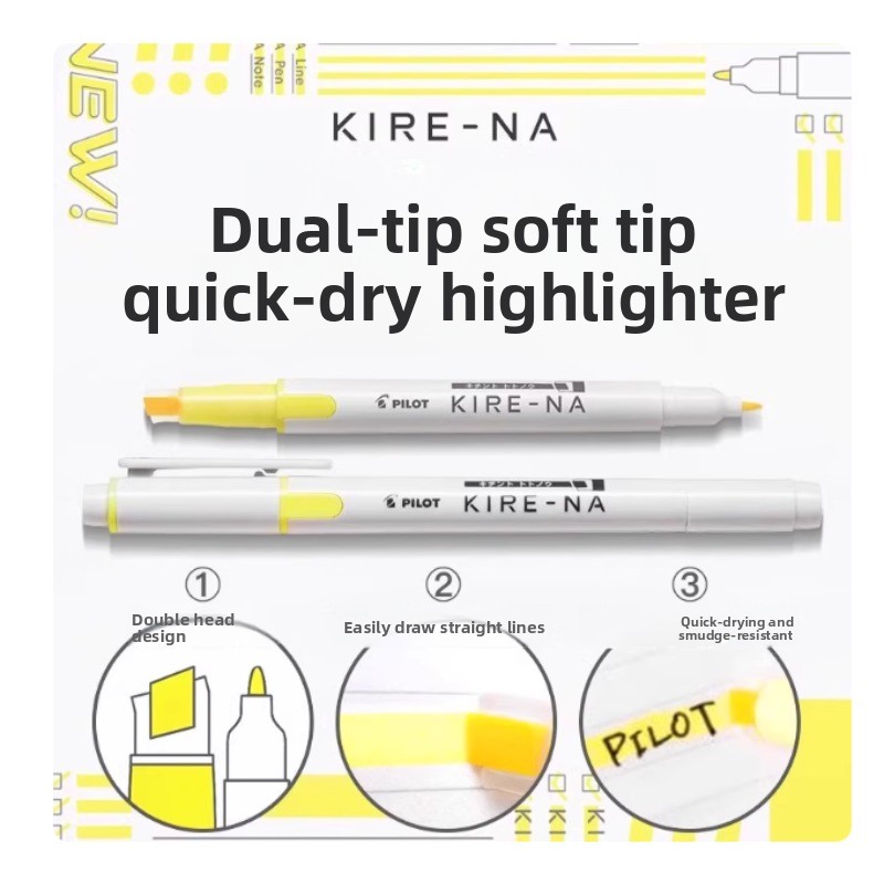 PILOT KIRE-NA Highlighter Pen  - огляд і ціна Highlighter Set Pastel