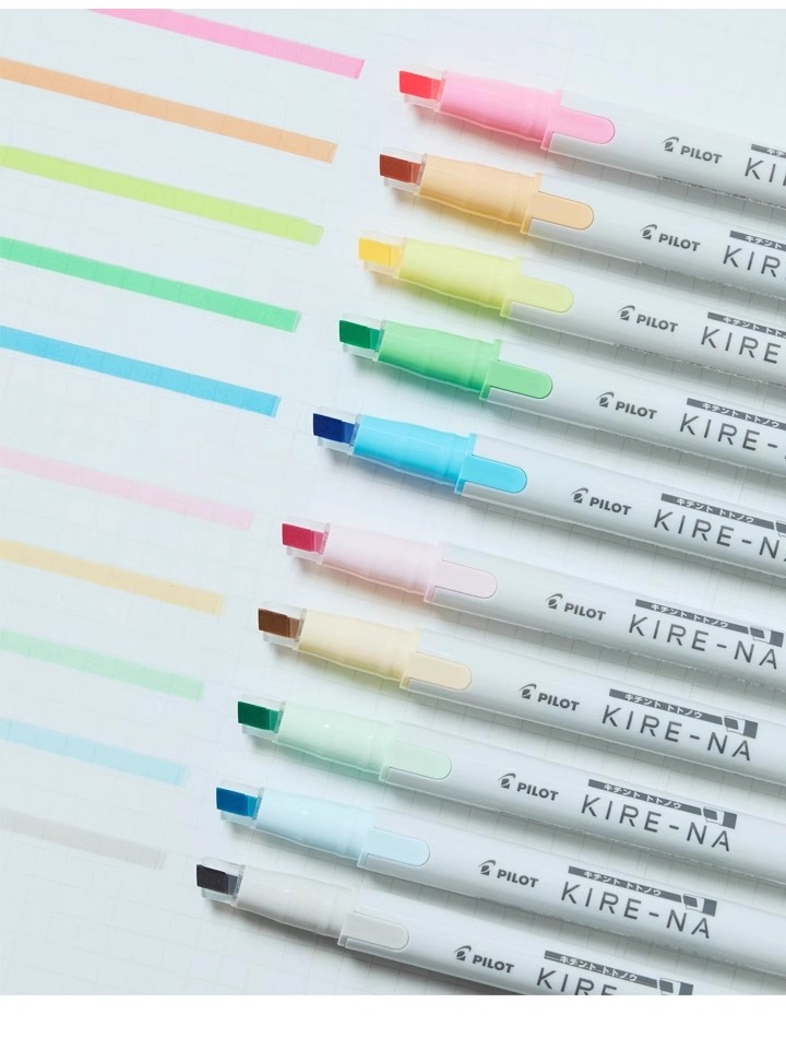 PILOT KIRE-NA Highlighter Pen  - огляд і ціна Highlighter Set Pastel