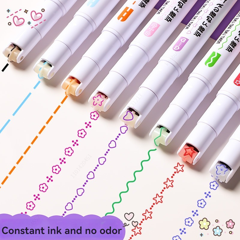 6-24Pcs/Set Flower Line Shape  - огляд і ціна Highlighter Set Pastel