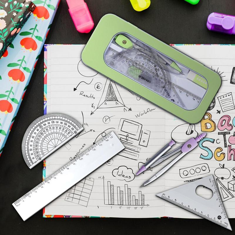 Protractor And Compass Set Mat - огляд і ціна Compass Geometry Set