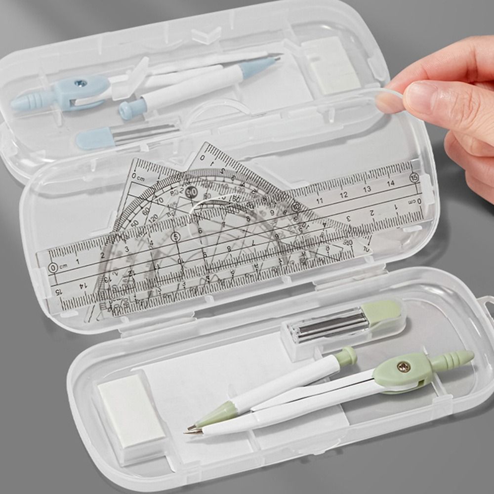 8PCS/Set Plastic Ruler Compass - огляд і ціна Compass Geometry Set