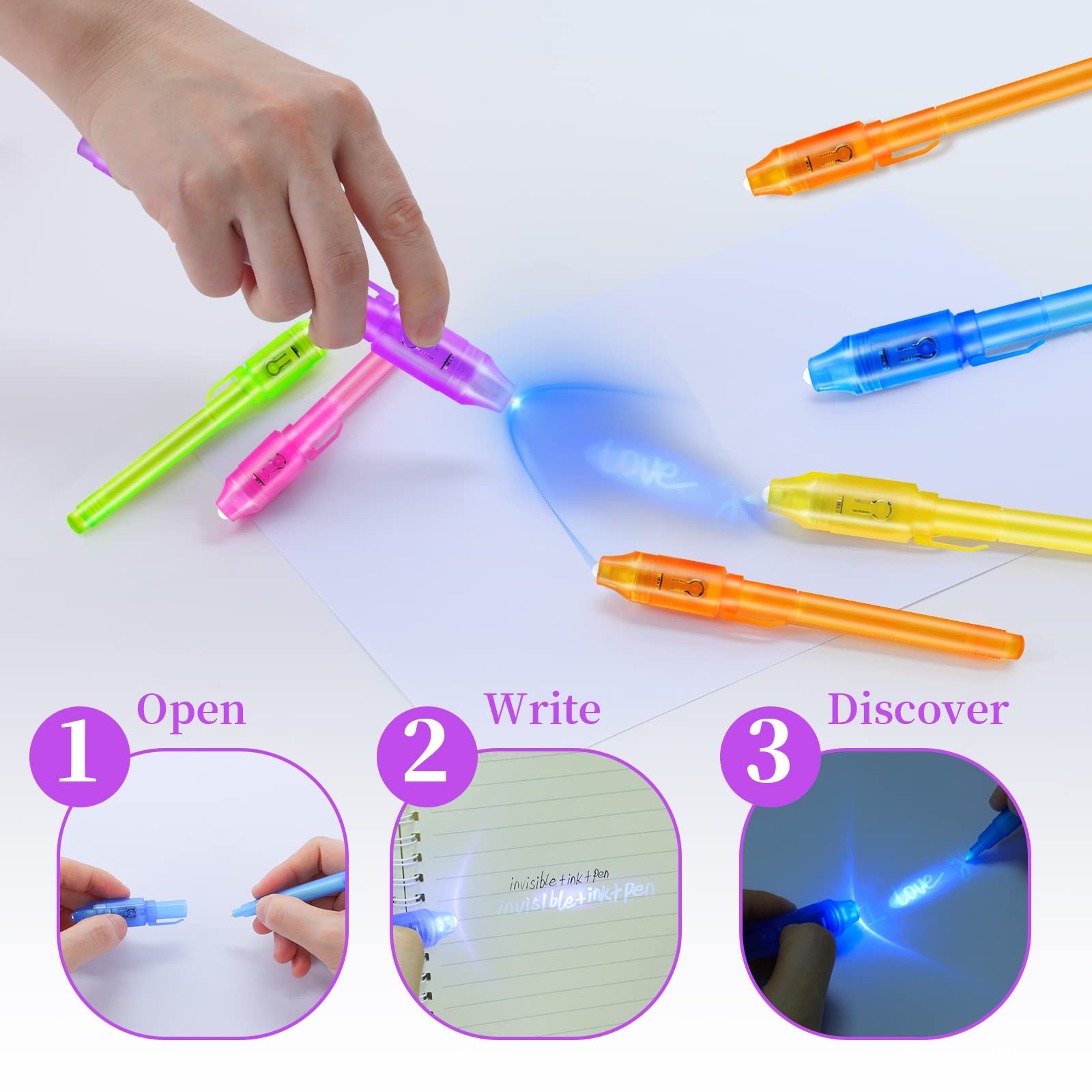 10pcs Invisible Ink Pen Magic  - огляд і ціна Highlighter Set Pastel
