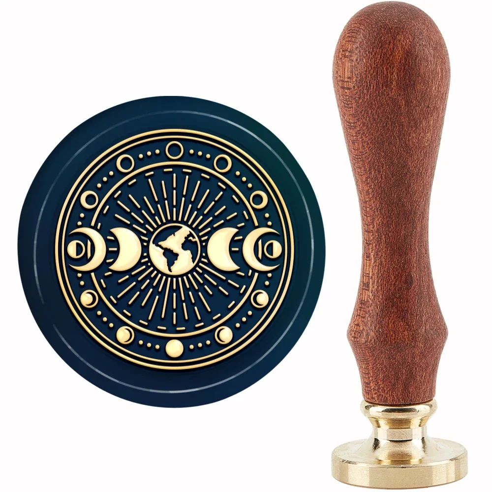 1PC  Moon Phase Wax Seal Stamp - огляд і ціна Wax Seal Stamp Kit