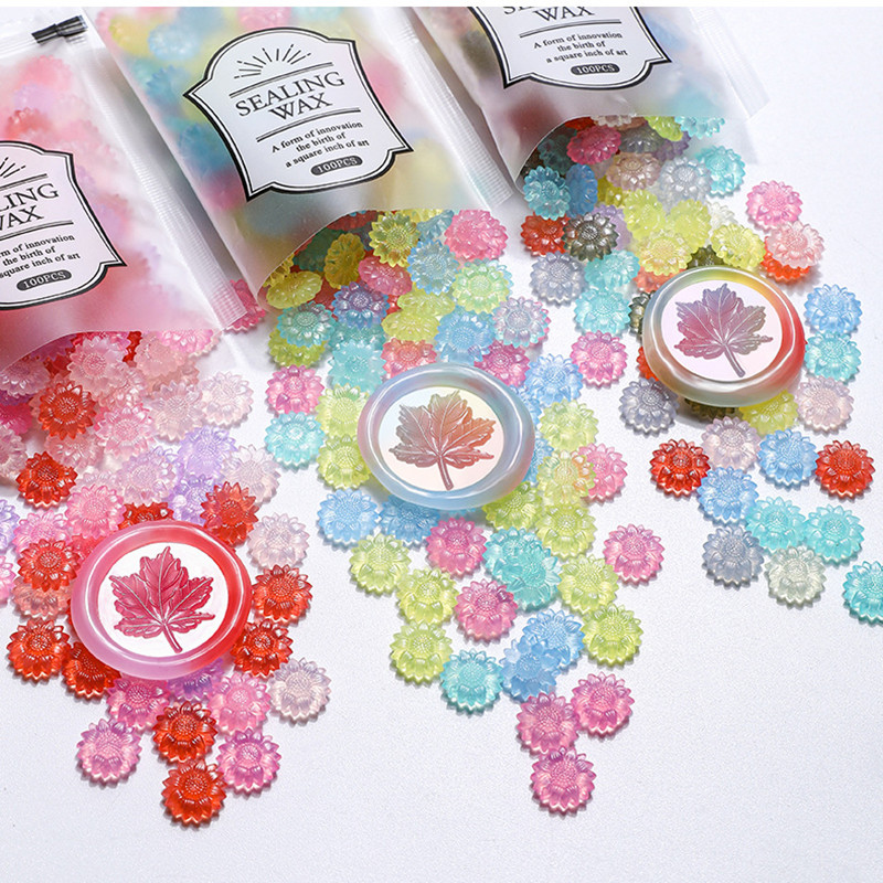 100pcs Translucent Sunflower S - огляд і ціна Wax Seal Stamp Kit