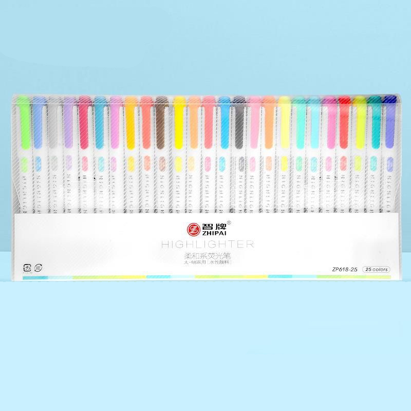 25 Colors ZhiPai Highlighters  - огляд і ціна Highlighter Set Pastel